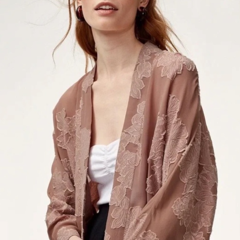 Aritzia Wilfred Durante Jacket Robe in Rose Quartz Pink - Size XXS - Picture 2 of 5